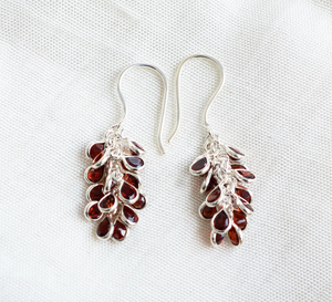 Pendientes Colgantes de Lágrima Color Rojo Escarlata, con Plata de Ley, Estilo Lujoso, Más Vendidos - Product Image 2