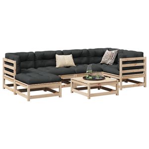 Conjunto de Sofás Modulares Grandes para Jardín, Hechos a Mano con Madera de Pino Sólida, Muebles Duraderos y Elegantes - Product Image 1