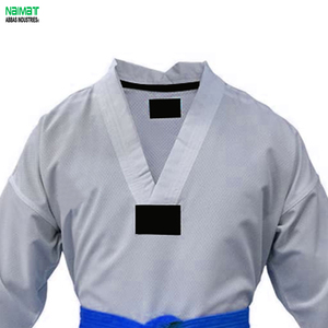 Uniforme de Taekwondo NAIMAT para Niños, Dobok de Algodón Blanco con Cinturón Azul, Corte Regular, Ropa Duradera para Artes Marciales - Product Image 3