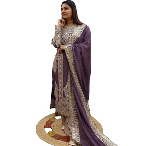 Afghan salwar kameez สามชิ้นพิเศษสำหรับปาร์ตี้ดูไบ - Product Image 1