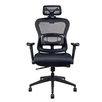 Chaise de bureau moderne exécutive ergonomique à dossier haut avec appui-tête en mousse PU Style élévateur Conception en maille durable