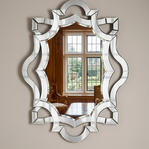 Miroir mural décoratif de style baroque vénitien de luxe |   Miroir d'appoint en verre de style antique pour salon, chambre et intérieurs d'hôtel - Product Image 1