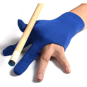 Two Finger Snooker Gloves Silicone Textured Palm Breathable Polyester Back Velcro Strap Pool Cue - Product Image 3