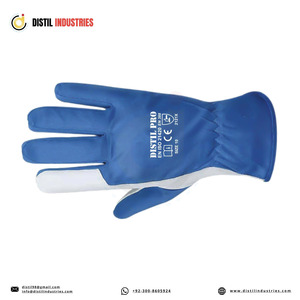 ถุงมือหนังแพะนิรภัย Distil Industries 8 ออนซ์ แบบเรียบ กันลื่น ปลายแขนตรง สำหรับงานทั่วไป ป้องกันแรงกระแทก - Product Image 3