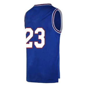 Camiseta de Baloncesto Azul de Malla con Número 23, Sin Mangas, Uniforme Deportivo Personalizado para Entrenamiento y Partido - Product Image 1