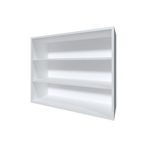 Chinle Open Storage Wall Cabinet in <b>White</b> Melamine Modern Style Wall <b>Shelves</b> - Product Image 4