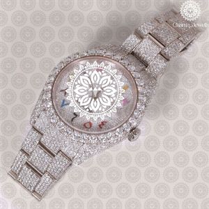 Reloj de Lujo Charm Jewells de Acero Inoxidable, Caja de 40 mm, Movimiento Mecánico Analógico, Estilo Vintage para Hombre, Detalles de Diamantes, 10 Bar - Product Image 2