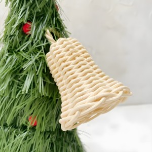 Ensemble de breloques suspendues en rotin pour arbres, mini décorations de Noël, décorations de fête festives - Product Image 3