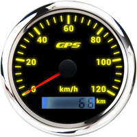Speedometer GPS Universal 85mm Kustom Dapat Disesuaikan dengan Layar Digital, Kecepatan 120Km/jam