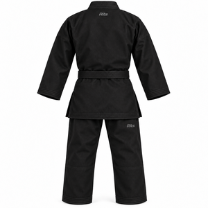 Kimono de BJJ Rits para Niños, Negro, 100% Algodón, Corte Regular, Ropa de Artes Marciales Resistente y Transpirable, Personalizable, con Cierre Frontal Rápido - Product Image 2