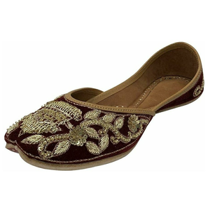 Khussas para Mujer, Khussa Pakistaní de Buena Calidad, Khussa Elegante para Mujer, Khussa Bordada, Compre Calzado Plano para Mujer - Product Image 1