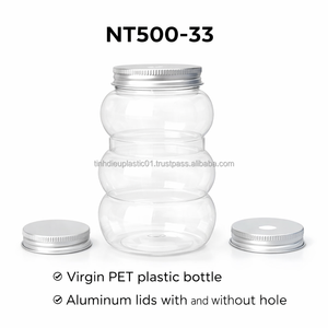 Wholesale 500ml NT500-33 Transparent PET <b>Plastic</b> Bottles with Aluminum Twist <b>Cap</b> Food-Grade Packaging From Vietnam Manufacturer - Product Image 5
