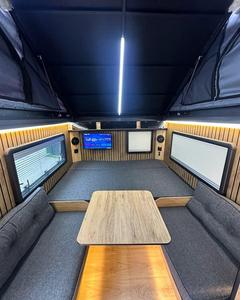 Compact Travel Trailer Camper Car Trailer Off Road Utility Trailer with Solar Shower Roof Rack <b>Ladder</b> Travel trailer - Product Image 3
