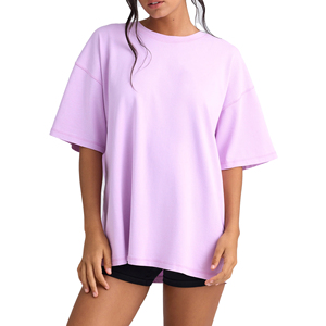 Camiseta Holgada Extra Grande para Mujer con Estampado Personalizado, Moda Urbana de Verano, 100% Algodón Transpirable - Product Image 1