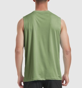 Camiseta sin mangas ligera para hombre, camiseta de gimnasio que absorbe la humedad, chaleco de entrenamiento físico, ropa deportiva al por mayor - Product Image 3