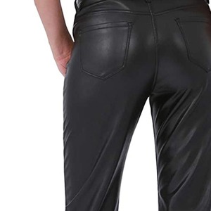 Pantalon en cuir confortable pour femme, qualité supérieure, cuir souple, style classique, pour usage quotidien adulte. - Product Image 6