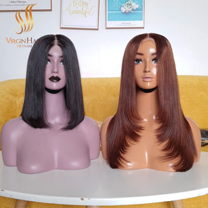 Peluca de pelo crudo vietnamita directo de fábrica de la mejor calidad SDD Bone Straight Remy Hair Shiny Silky Jerry Curl Style a precio - Product Image 5