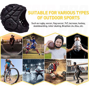 Casque Soft Shell 7v7 pour football américain, casque de protection Scrump Cap, casque de rugby rembourré, protège-tête réglable et respirant en mousse EVA anti-impact - Product Image 6