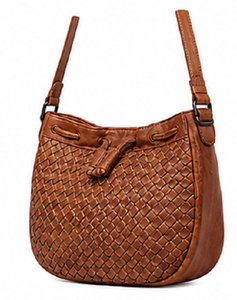 Sac à bandoulière vintage en cuir tressé pour femme, orné de diamants, en polyester, mode hiver, avec fermeture à cordon et sangle réglable - Product Image 5