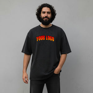 Camisetas Extra Grandes para Hombre, Modernas, con Logotipo Impreso en DTF Personalizado, Cuello Redondo, Manga Corta, Diseño con Letras, Ecológicas, Tallas Grandes - Product Image 1