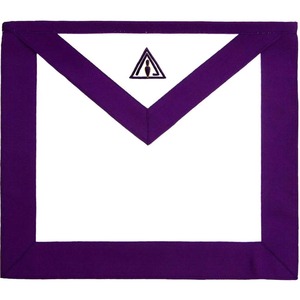 Delantal Masónico Single Star Trader con Centro Blanco y Emblema Triangular, Accesorio Formal para Vestimenta de Cuatro Estaciones - Product Image 1