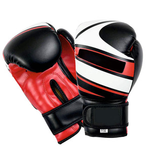 Five B Professional <b>Synthetic</b> <b>Leather</b> Boxing Training Gloves 10oz 12oz Hook Loop Closure Padded Wrist Support Breathable - Product Image 4