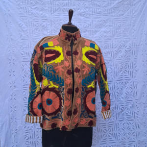 Handmade Embroidered Design Velvet <b>Jackets</b> With Long Sleeve, Open Front Short <b>Nehru</b> Coat Casual Bohemian <b>Jacket</b> Women Clothing - Product Image 5