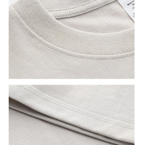 Camiseta de Alta Calidad 100% Algodón Tejido, Corte Regular, para Hombre, Ecológica, Transpirable, Estilo Hip Hop, para Invierno, Diseño Sólido, OEM ODM - Product Image 4