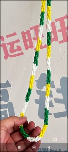 Collar de cuentas colorido de moda de 70 cm, accesorio de joyería con cuentas redondas para uso diario - Product Image 3