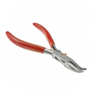 Alicates de Punta Curva Profesionales con Mango Ergonómico Naranja, Alicates de Acero Inoxidable de Punta Larga para Joyería, para Abalorios y Doblado de Alambre - Product Image 4