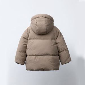 Chaqueta Acolchada con Capucha para Hombre, Invierno, Gruesa, Resistente al Viento, Cierre de Cremallera, Color Sólido Informal, Corte Holgado, Largo Regular, 100% Poliéster - Product Image 4