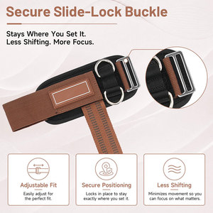 Sangles de levage unisexe à boucle latérale sécurisée, personnalisables avec marque privée, support de poignet robuste, respirantes et légères - Product Image 2
