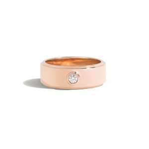 Anillos de boda de diamantes cultivados en laboratorio de corte redondo de 8 mm al por mayor, de oro macizo de 14k y 18k, estilo gipsy minimalista, para hombre, fabricante - Product Image 5
