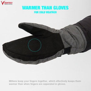 Mitaines de sécurité en cuir anti-coupure et antidérapantes, doublées Sherpa, pour temps froid, type gants de bain - Product Image 1