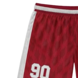 Unisex <b>Red</b> White Lacrosse Shorts Polyester Lightweight Sports Uniform Athletic Team Match Training Clothing - Product Image 4