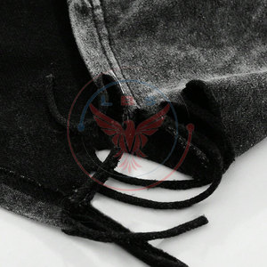 Wholesale High Quality <b>Men</b> Distressed T-Shirts Solid Casual 180 Grams Fleece Short Sleeve Stylish Fashionable <b>Pullover</b> - Product Image 5