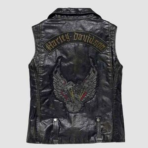 Chaleco de Cuero para Motociclista Harley para Mujer - Product Image 1