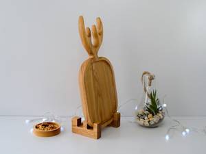 Plateau de service de luxe moderne en forme de cerf avec support, design minimaliste, en bois massif, motif animalier, assiettes et plats – Vente chaude - Product Image 6