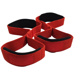 Nuevas correas de levantamiento de pesas en forma de 8 de nailon para mujer Best Geo Brother Co, de alta elasticidad, ligeras, con cierre a presión y personalizables para la muñeca. - Product Image 2