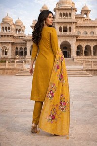 Heavy Viscos Faux Fur Fabric Digital Printed Beautiful Neck Design Fancy <b>Party</b> Ethnic Kurti Bottom Dupatta Set Reasonable Rate - Product Image 4