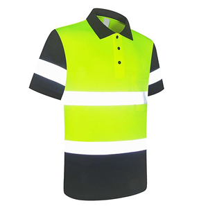 Polo de sécurité haute visibilité bleu et noir avec bandes réfléchissantes – Vêtements de travail haute visibilité pour homme – Idéal pour l'été - Product Image 5