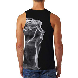 Débardeur homme personnalisé de haute qualité, 100% coton respirant, sublimation et léger, sans manches. - Product Image 4