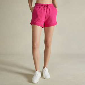 Shorts de Felpa Francesa 100% Algodón Rosa para Mujer, Cómodos, Casuales, Transpirables, de Primera Calidad, para Descansar, Venta al Por Mayor - Product Image 1