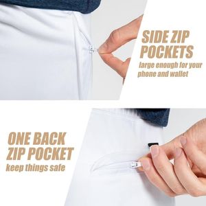<b>White</b> Custom Men's Workout <b>Shorts</b> Elastic Waist Drawstring <b>Gym</b> Training Fitness Running Athletic Sportswear - Product Image 3
