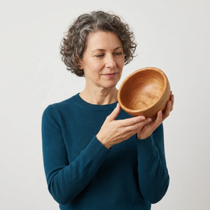 Modern Luxury Polished Mango Wood Handmade Eco-Friendly Dishwasher Safe Serving <b>Bowl</b> Set with Nesting Design for Salad Home Use - Product Image 1