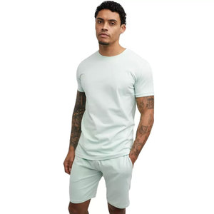 Ensemble deux pièces slim fit en coton 100 % brodé sur mesure pour homme, style streetwear, idéal pour l'été – Vente en gros - Product Image 4