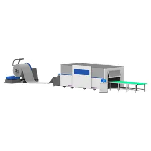 Máquina de corte por láser de fibra de bobina de producto Huaxia 2024, línea de productos, cuatro funciones en una máquina de corte por láser, cortadora láser automática