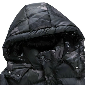Veste matelassée coupe-vent épaisse et écologique en camouflage streetwear personnalisée pour le printemps - Product Image 5
