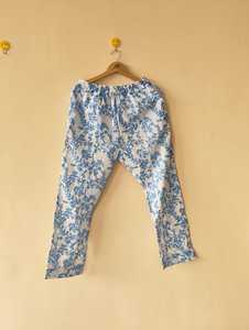 Conjunto de Pijama de 2 Piezas para Mujer, 100% Algodón, Estampado Floral, Manga Larga, Cuello en V, Cintura Media, Cierre con Cordón, Ropa de Dormir Informal de Verano - Product Image 2