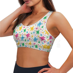 Soutien-gorge de sport pour femme, vêtements de sport tendance, sublimation, impression intégrale personnalisée, tissu extensible doux et coupe confortable et flexible - Product Image 5